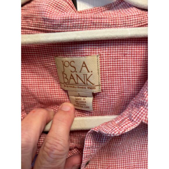 100% Linen Jos. A Banks Mens Large button up shirt resort casual coastal - Picture 5 of 8